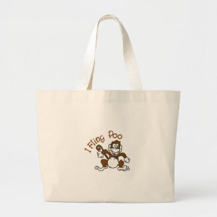 I Fling Poo Large Tote Bag