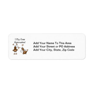 I Flip Over Gymnastics Return Address Label