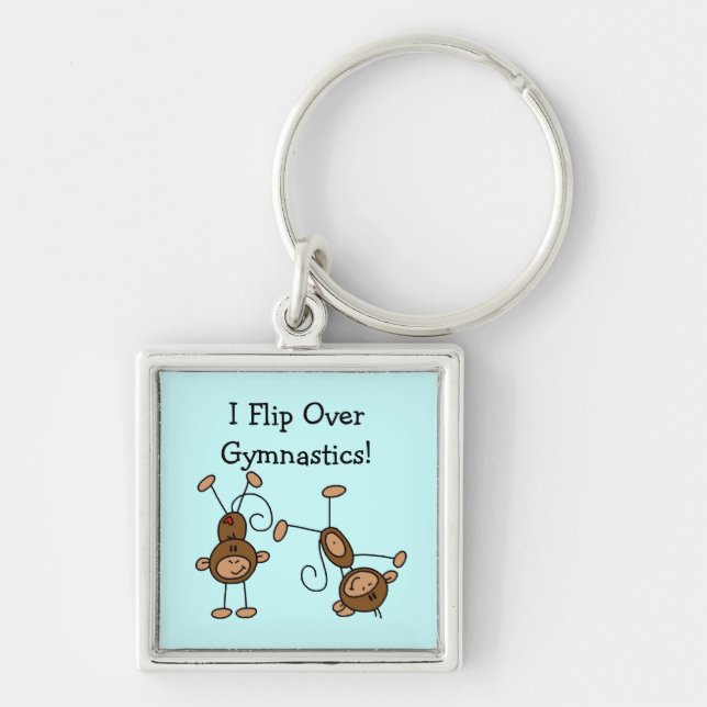I Flip Over Gymnastics Tshirts and Gifts Key Ring (Front)