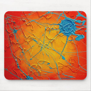 I Flung Blue Mouse Pad