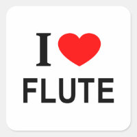 I ❤️ FLUTE I LOVE FLUTE I HEART FLUTE