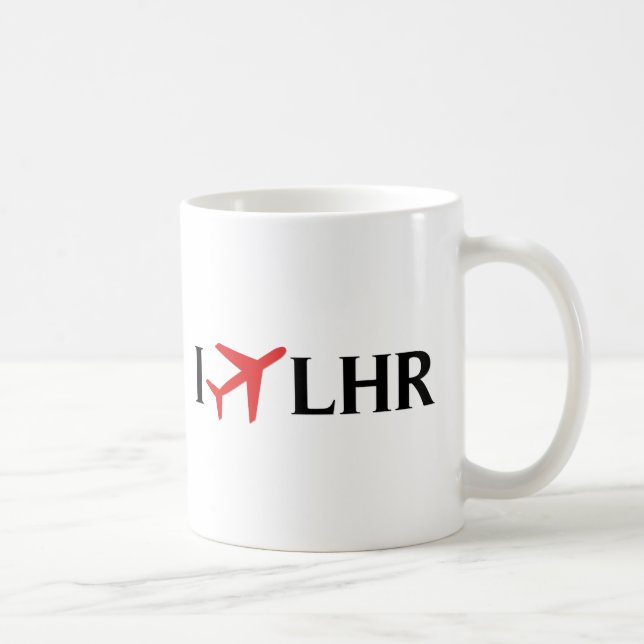 I Fly LHR - London Heathrow Airport, London, UK Coffee Mug (Right)