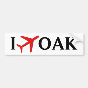 I Fly OAK - Oakland International Airport Bumper Sticker