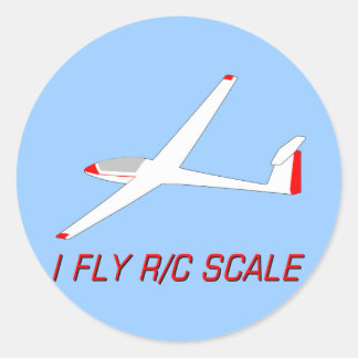 I Fly R/C Scale Classic Round Sticker