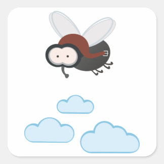 I fly so high - puck the stub fly square sticker