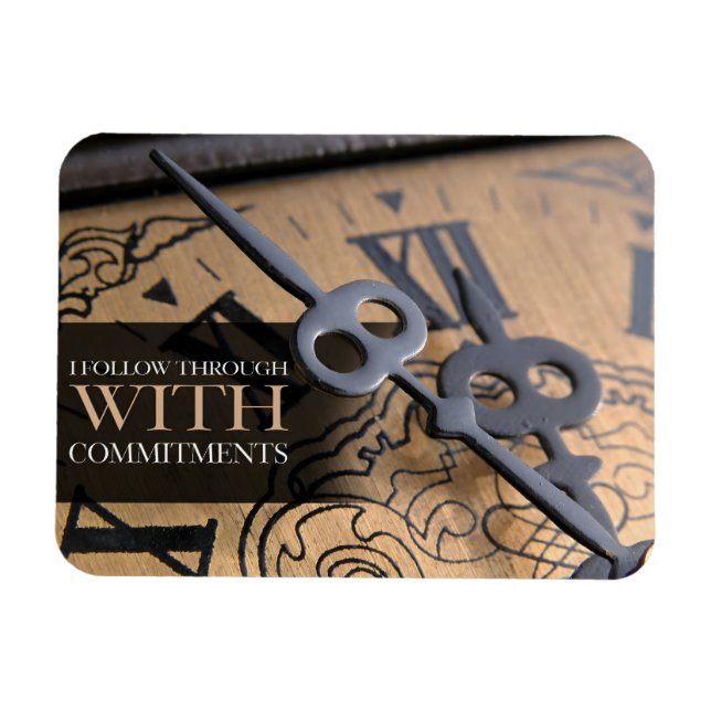 "I follow through" Motivation Affirmation Flexible Magnet (Horizontal)