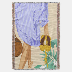 I followed my heart & it led me to the beach throw blanket