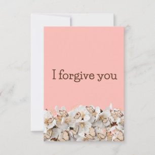 i forgive you flower butterfly invitation