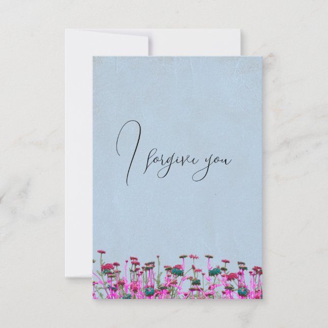 i forgive you flower invitation (Front)