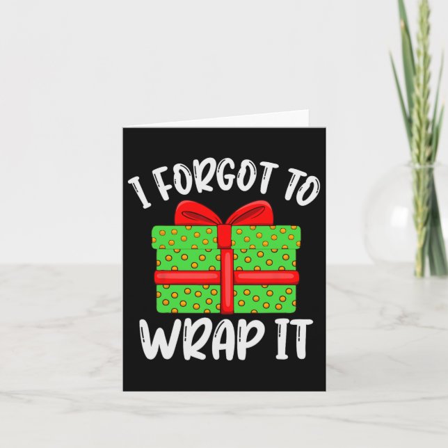 I Forgot To Wrap It Funny Pregnancy Announcement  (Front)