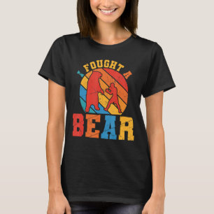 I Fought A Bear Women Wild Boxing Bear Animal 4 T-Shirt