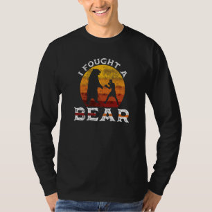 I Fought A Bear Women Wild Boxing Bear Animal 6 T-Shirt