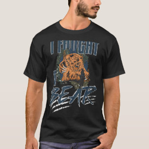 I Fought A Bear  Women Wild Boxing Bear Animal 8 T-Shirt