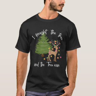 I fought the Tree & the Tree won Reindeer Tangled T-Shirt