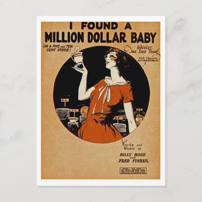 I Found A  Million Dollar Baby Postcard (Front)