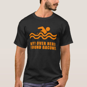 I Found Bacon Swimming Cool Bacon Kids Men Women T-Shirt