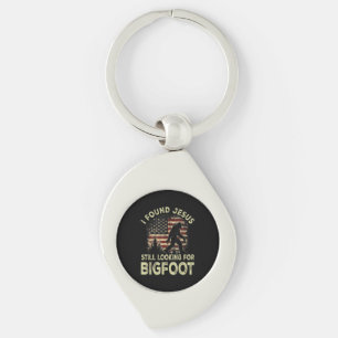 I Found Jesus Still Looking Bigfoot Funny Summer C Key Ring