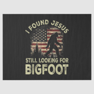 I Found Jesus Still Looking Bigfoot Funny Summer C Tissue Paper