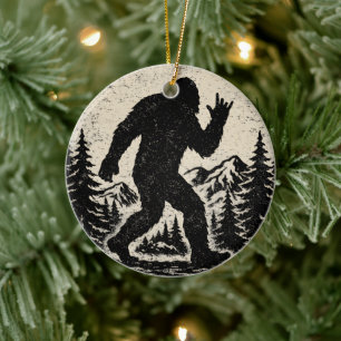 I Found Jesus Still Looking for Bigfoot Sasquatch Ceramic Ornament