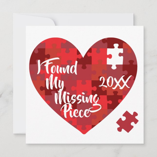 I Found My Missing Piece - Adoption Announcement (Front)