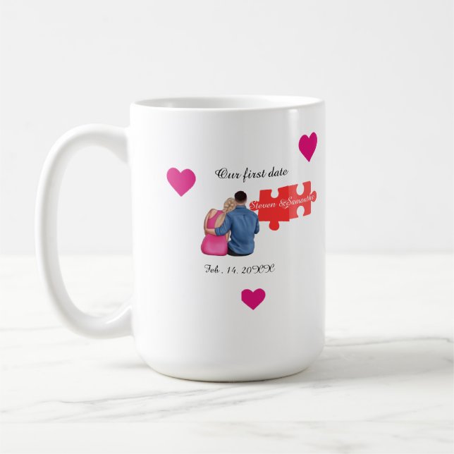  I Found My Missing Piece Couple first valentines  Coffee Mug (Left)