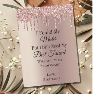 I Found My Mister Bridal Party Proposal Cards