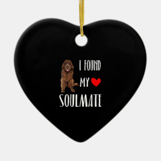 I found my soulmate | newfie dog best friend gift ceramic ornament