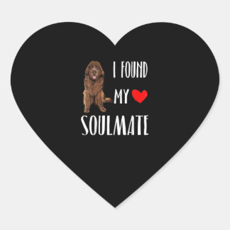 I found my soulmate | newfie dog best friend gift heart sticker