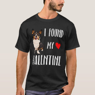 I Found My Valentine Day Cardigan Welsh Corgi Dog T-Shirt