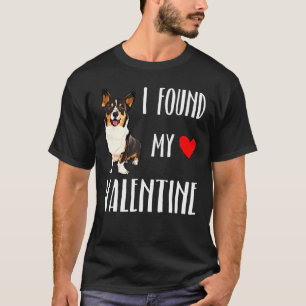 I Found My Valentine Day Cardigan Welsh Corgi Dog T-Shirt