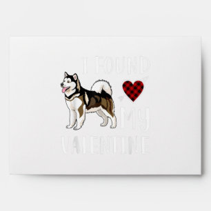 I Found My Valentine Day   Husky Lover Gift Envelope