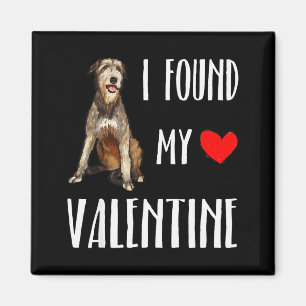 I Found My Valentine Day Irish Wolfhound Dog Lover Magnet