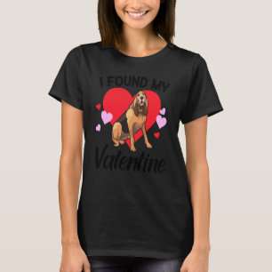 I Found My Valentine Funny Bloodhound Dog Lover  S T-Shirt