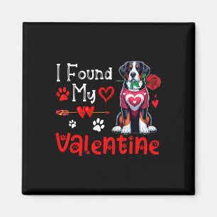 I Found My Valentine Greater Swiss Mountain Cute H Magnet