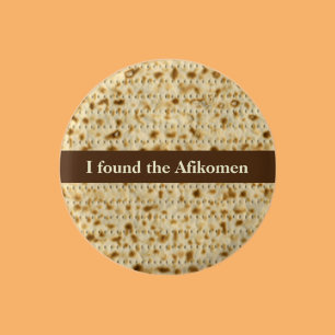 I found the Afikomen matzo Passover   3 Cm Round Badge