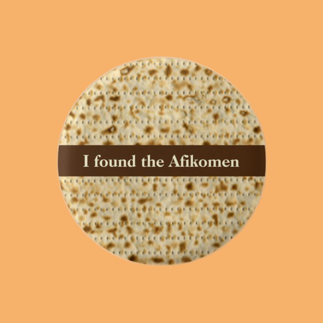 I found the Afikomen matzo Passover   3 Cm Round Badge (Creator Uploaded)