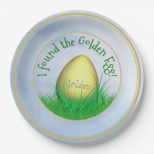 "I Found The Golden Egg"  Easter Egg Hunt Paper Plate