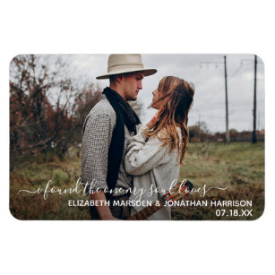 I Found The One Bible Quote Elegant Script Photo Magnet