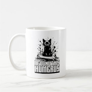 I Found This Humerus Black Cat With Human Bone Coffee Mug