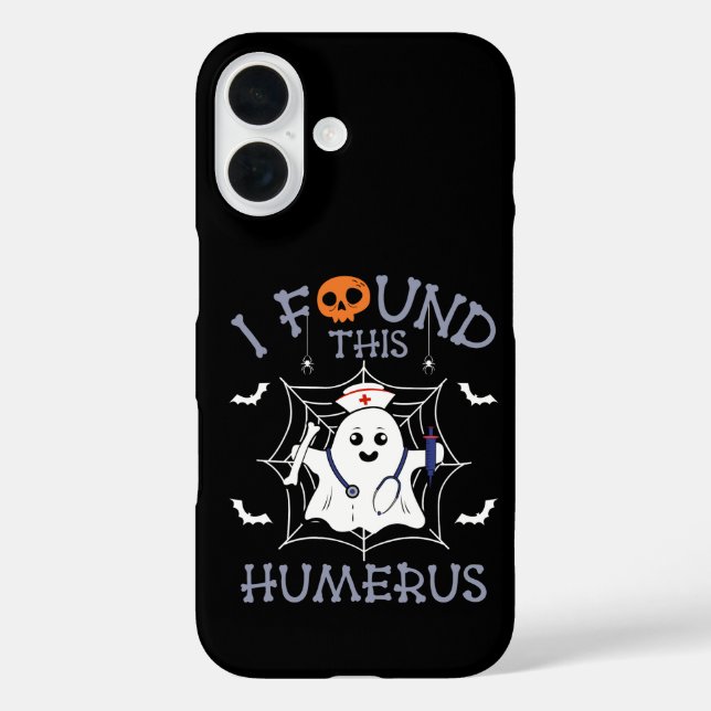 I Found This Humerus Funny Ghost Nursing Halloween Case-Mate iPhone Case (Back)