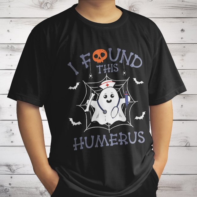 I Found This Humerus Funny Ghost Nursing Halloween T-Shirt (Creator Uploaded)
