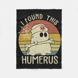 I Found This Humerus Funny Halloween Nurse Fall Sc Fleece Blanket
