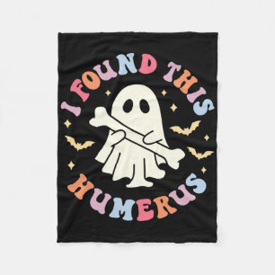 I Found This Humerus Pun Joke Humourous Halloween Fleece Blanket