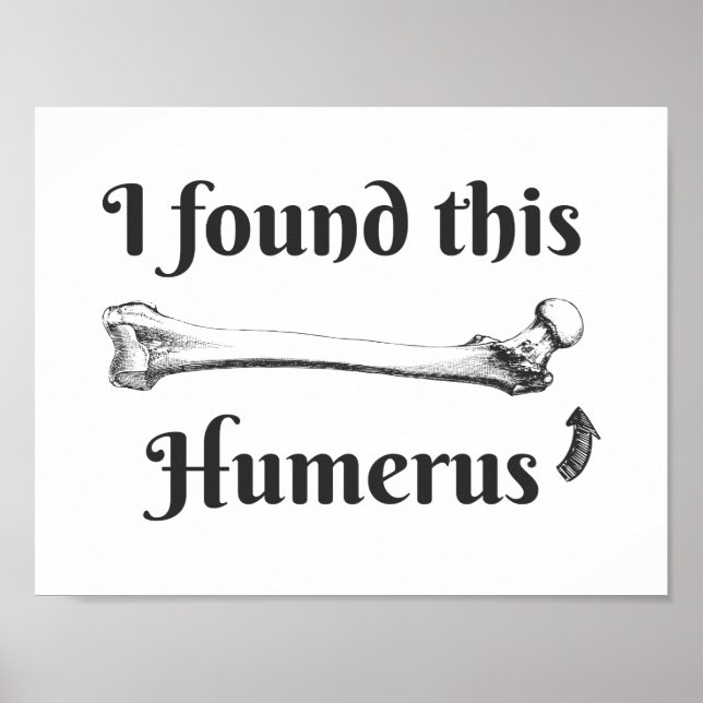 I Found This Humerus Science Joke Poster (Front)