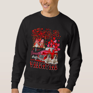 I Found Valentine Two Cute St. Bernards Couple Gno Sweatshirt