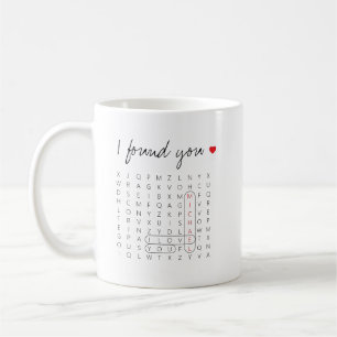 I Found You Word Search Game Photo Romantic Coffee Mug