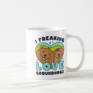 I Freaking Love Groundhogs Groundhog Day Funny Ret Coffee Mug