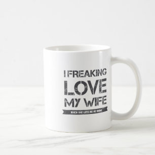 I Freaking Love My Wife When She Lets Me Go Skiing Coffee Mug