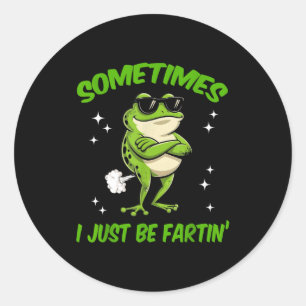 I Frog Sometimes Embarrassing Just Farting Laugh Classic Round Sticker