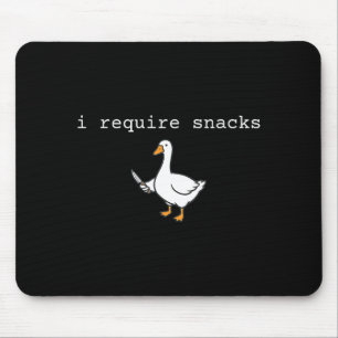 I Funny Require Snacks Goblincore Goose Mouse Pad